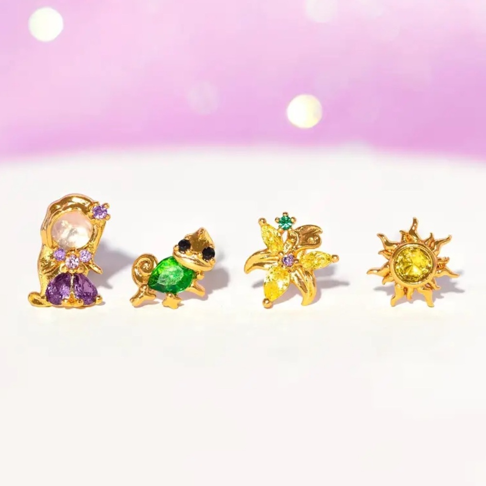 Disney Princess Tangled Earrings Set, Disney Tangled Earrings Set